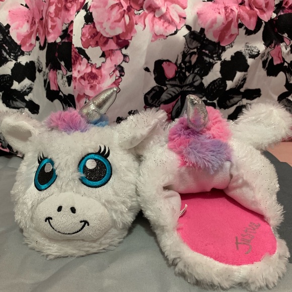 justice unicorn slippers